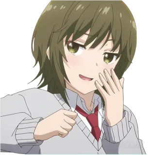 😏 Garota anime, Uniforme escolar, Personagem de anime, Fofa, Sorrindo, Feliz whatsapp sticker