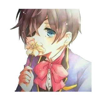 🌼 Anime, Junge, Blume, Niedlich, Illustration, Kunst telegram sticker