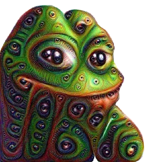 🌈 Pepe pepe, meme, internet, rana, ojo, deepdream telegram sticker
