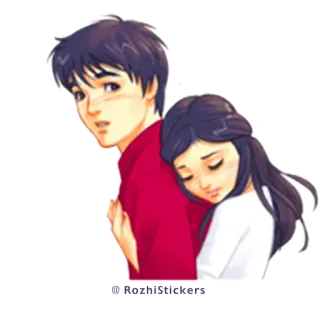 ☺️ Anime, Para, Miłość, Romans, Związek, Kreskówka telegram sticker