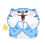 ☺️ gato, lindo, feliz, emocionado, brillo, alegre whatsapp sticker