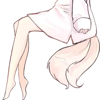 👣 jambes, pieds, queue, queue d'animal, animé, art numérique whatsapp sticker