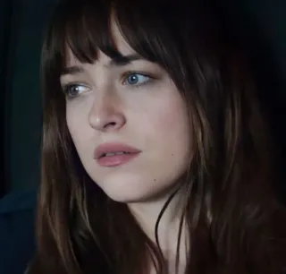😕 wanita, Dakota Johnson, aktris, potret, wajah telegram sticker