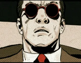 🕶 Daredevil superhero, comics, marvel, blind, glasses, man telegram sticker