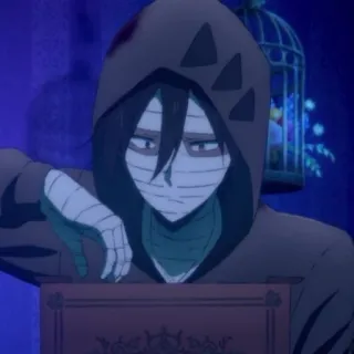 🦇 Zack Angels of Death Anime, Zack, Angels of Death, Horor, Hoodie, Perban telegram sticker