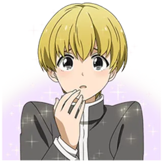 ✨ Anime, Jongen, Schattig, Personage, Manga, Blond, Schooluniform telegram sticker