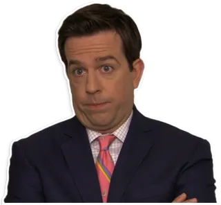😧 Andy Bernard The Office Andy Bernard, The Office, Serie de TV, Comedia, Personaje telegram sticker