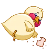 🤤 frango, pássaro, animal, torrada telegram sticker