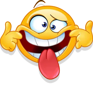 😝 Emoji, bobo, língua, tonto, desenho animado telegram sticker