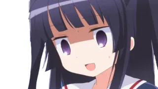 😱 Anime, Chica, Expresión, Dibujos animados, Uniforme escolar telegram sticker