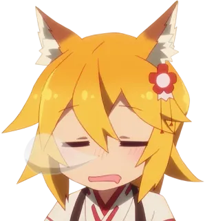 😪 Senko The Helpful Fox Senko-san Anime, Volpe, Ragazza, Senko, Carino, Chibi telegram sticker