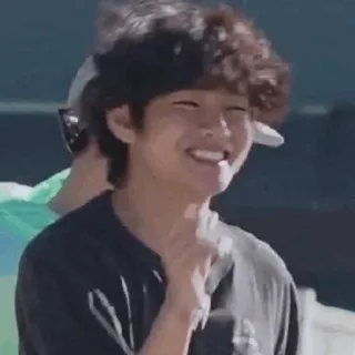 ✨ smile, portrait, korean, asian, curly hair, man telegram sticker