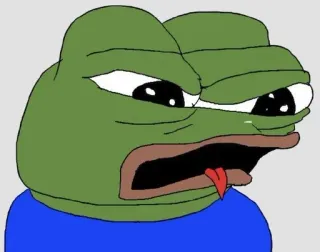 🌟 Pepe the Frog Meme, Rana, Internet, Verde, Triste telegram sticker