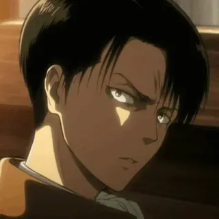 ☕ Levi Ackerman Attack on Titan anime, levi, ataque a los titanes, manga, personaje telegram sticker