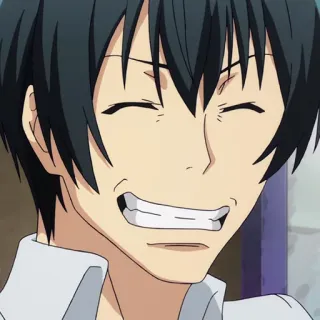 🌊 Anime, Sorriso, Feliz, Masculino, Personagem telegram sticker