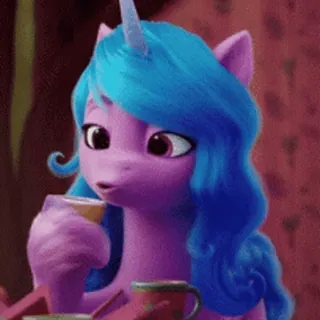 😥 Izzy Moonbow My Little Pony: A New Generation Pônei, Desenho animado, Fofo, Izzy Moonbow, My Little Pony, Amizade, Magia telegram sticker