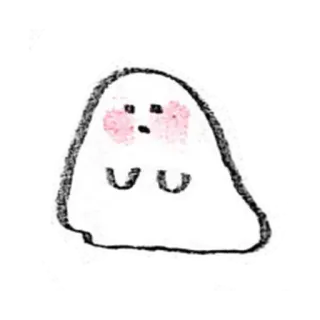 🎀 fantasma, carino, kawaii, spaventoso, Halloween telegram sticker