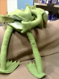 😐 Kermit Kermit la Rana, Muppet, Meme, Divertente, Burattino telegram sticker