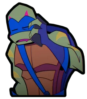 😪 Leonardo Teenage Mutant Ninja Turtles tmnt, เต่านินจา, การ์ตูน, นินจา, เลโอนาร์โด telegram sticker