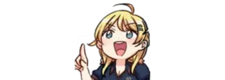 🙋 Anime, Chica, Señalando, Feliz, Lindo, Dibujos animados telegram sticker
