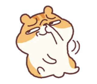 😏 仓鼠, 卡通, 贴纸, 搞笑, 动物, 可爱, 厚脸皮, 表情 telegram sticker