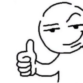 👍 Hoạt hình, Ngón tay cái giơ lên, Nhân vật, Vui vẻ, Vẽ đường telegram sticker