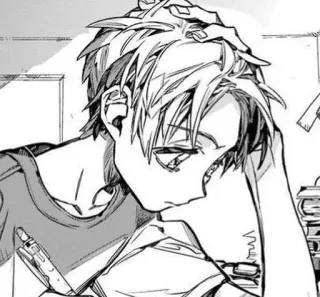 🧡 Anime, Mangá, Menino, Escrita, Personagem telegram sticker