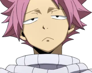 😕 Natsu Dragneel Fairy Tail anime, Fairy Tail, Natsu Dragneel, entediado, expressão, desenho animado telegram sticker
