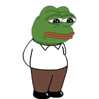 🖤 Pepe the Frog meme, pepe, sapo, triste telegram sticker