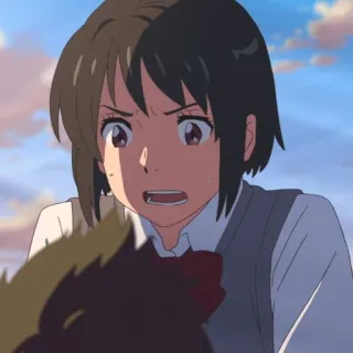 🍣 animé, fille, contrariée, expression, personnage animé telegram sticker