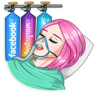 Internet Addiction telegram stickers