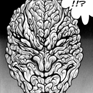🧠 !!? สมอง, อนิเมะ, มังงะ, ช่องคำพูด telegram sticker