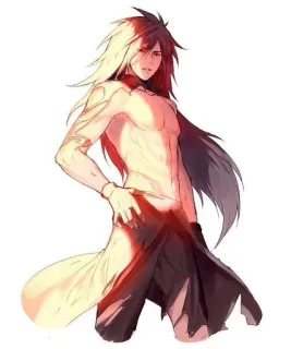 🥵 Anime, Maschio, Personaggio, Senza maglietta telegram sticker