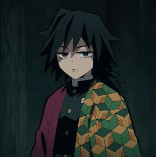 🌊 Giyu Tomioka Demon Slayer アニメ, 鬼滅の刃, 冨岡義勇, 漫画, 真面目 whatsapp sticker