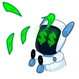 🤑 robot, argent, dollars, richesse, finance, intelligence artificielle whatsapp sticker