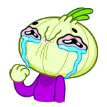 😭 玉ねぎ, 泣く, 涙, 悲しい, 漫画, 野菜 whatsapp sticker