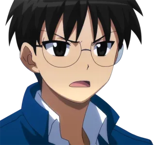 😠 アニメ, マンガ, キャラクター, 漫画, 眼鏡, 男の子 telegram sticker