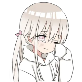😭 Аниме, Девушка, Плачет, Грустно, Слезы, Манга telegram sticker