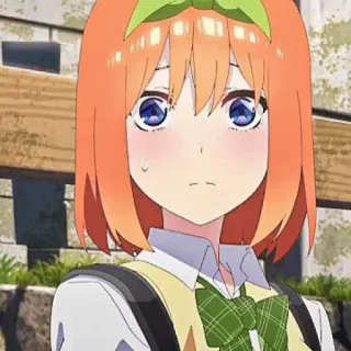 🧩 Yotsuba Nakano The Quintessential Quintuplets Anime, Fille, Yotsuba Nakano, The Quintessential Quintuplets, mignon, Personnage telegram sticker