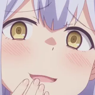 😏 动漫, 女孩, 可爱, 卡通, 微笑, 脸红 telegram sticker