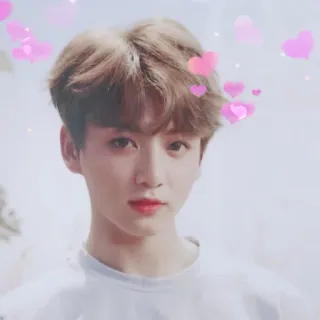 🌺 Jungkook kpop, idol, cantor, retrato, celebridade, coração, corações telegram sticker