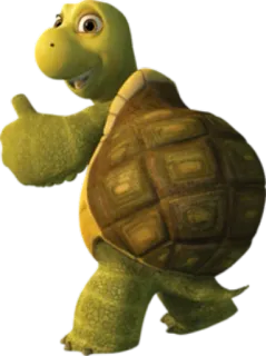 👍 turtle, cartoon, animated, thumbs up telegram sticker