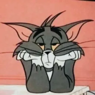 😿 Tom Cat Tom and Jerry tom e jerry, cartone animato, triste, gatto, esausto, stanco telegram sticker