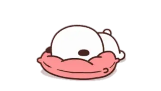 ✨ orso, cuscino, carino, dormire, kawaii, animale whatsapp sticker