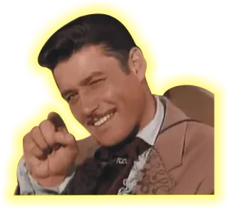 😇 남자, 윙크, 가리키는, 레트로, 빈티지, 캐릭터 whatsapp sticker