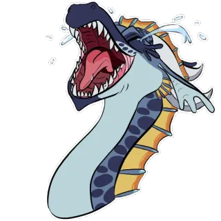 😂 draak, cartoon, sticker, fantasie, wezen telegram sticker
