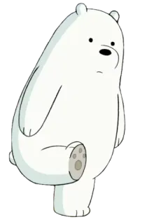 ✋ Ice Bear We Bare Bears desenho animado, urso polar, urso de gelo, personagem telegram sticker