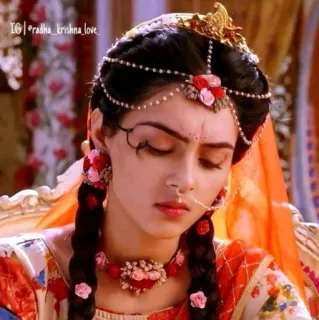 ☹️ Radha indian, hindu, deity, krishna, radha, gods telegram sticker