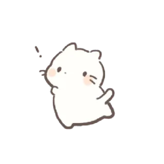 💌 猫, 可爱, 贴纸, 动物, 卡哇伊, 白猫, 卡通 telegram sticker