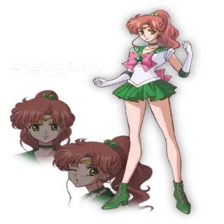 ✔ Sailor Jupiter Sailor Moon Sailor Moon, Anime, Manga, Sailor Jupiter, Postać, Dziewczyna, Ilustracja telegram sticker